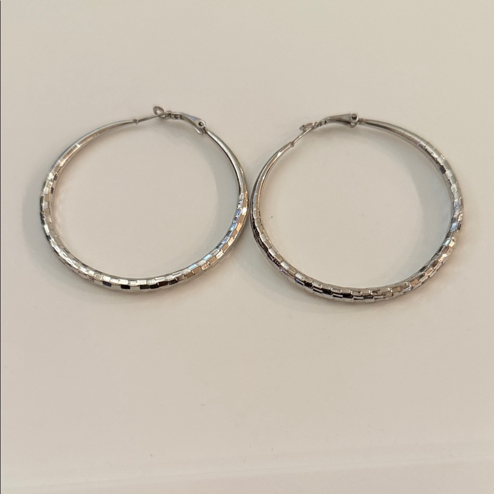 Elegant Silver Hoop Earrings